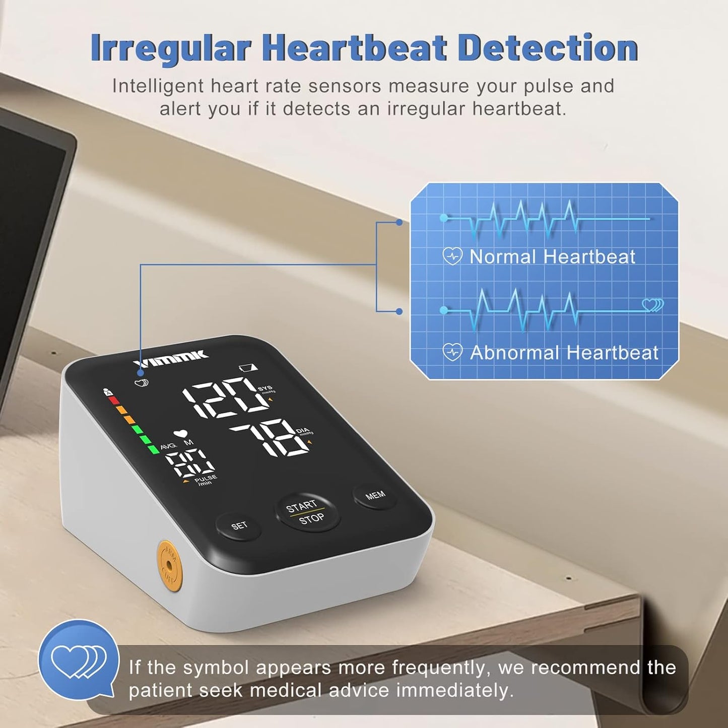Vimmk Upper Arm Blood Pressure Monitor for Home Use - Accurate Readings DEMO
