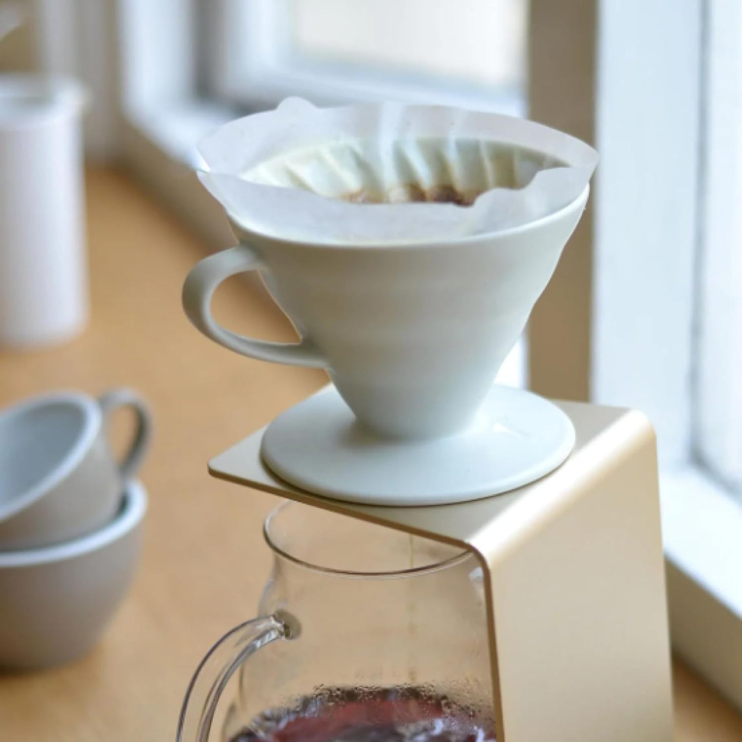 HARIO V60 Transparent Ceramic Coffee Dripper, Red, Pour Over Maker NEW