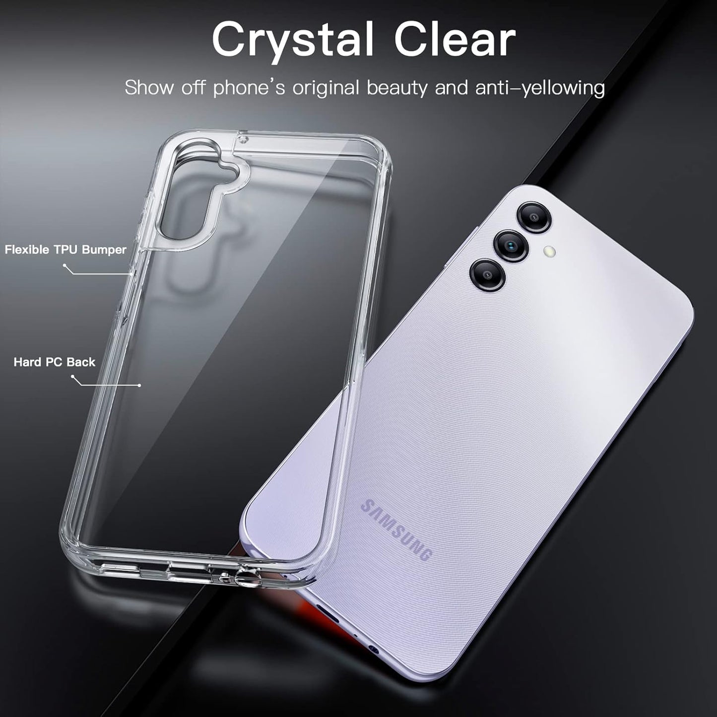JETech Clear Phone Case for Samsung Galaxy A14 5G 6.6-Inch Smartphone NEW