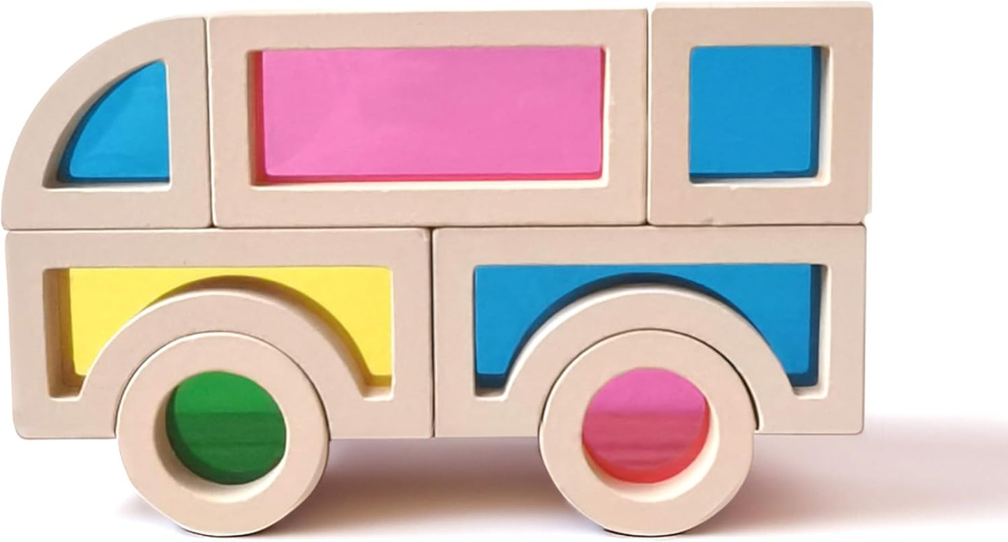 Acrylic Building Blocks Sorting & Stacking Toys Multi Color Size NEW