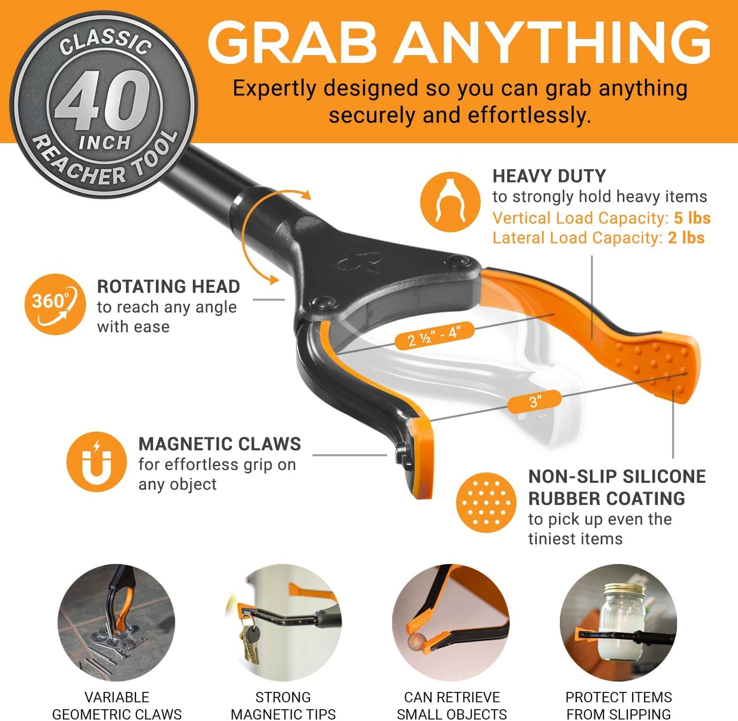 EZPIK Flexible Folding Grabber Tool with Magnets - Reach Aids for Elderly DEMO
