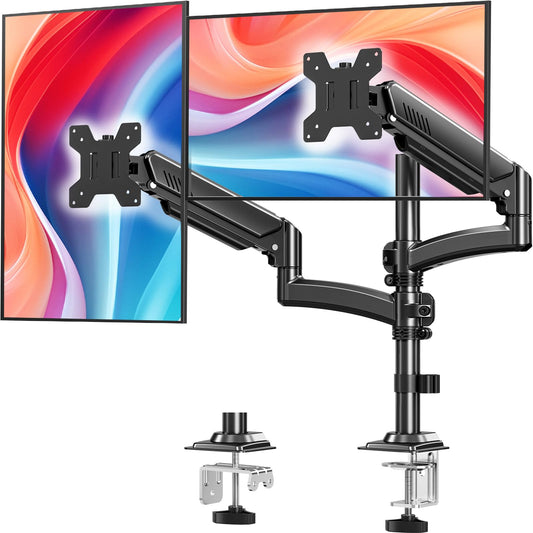 MOUNT PRO Dual Monitor Stand for Desk Taller Arms up to 32 Inch Screens NEW