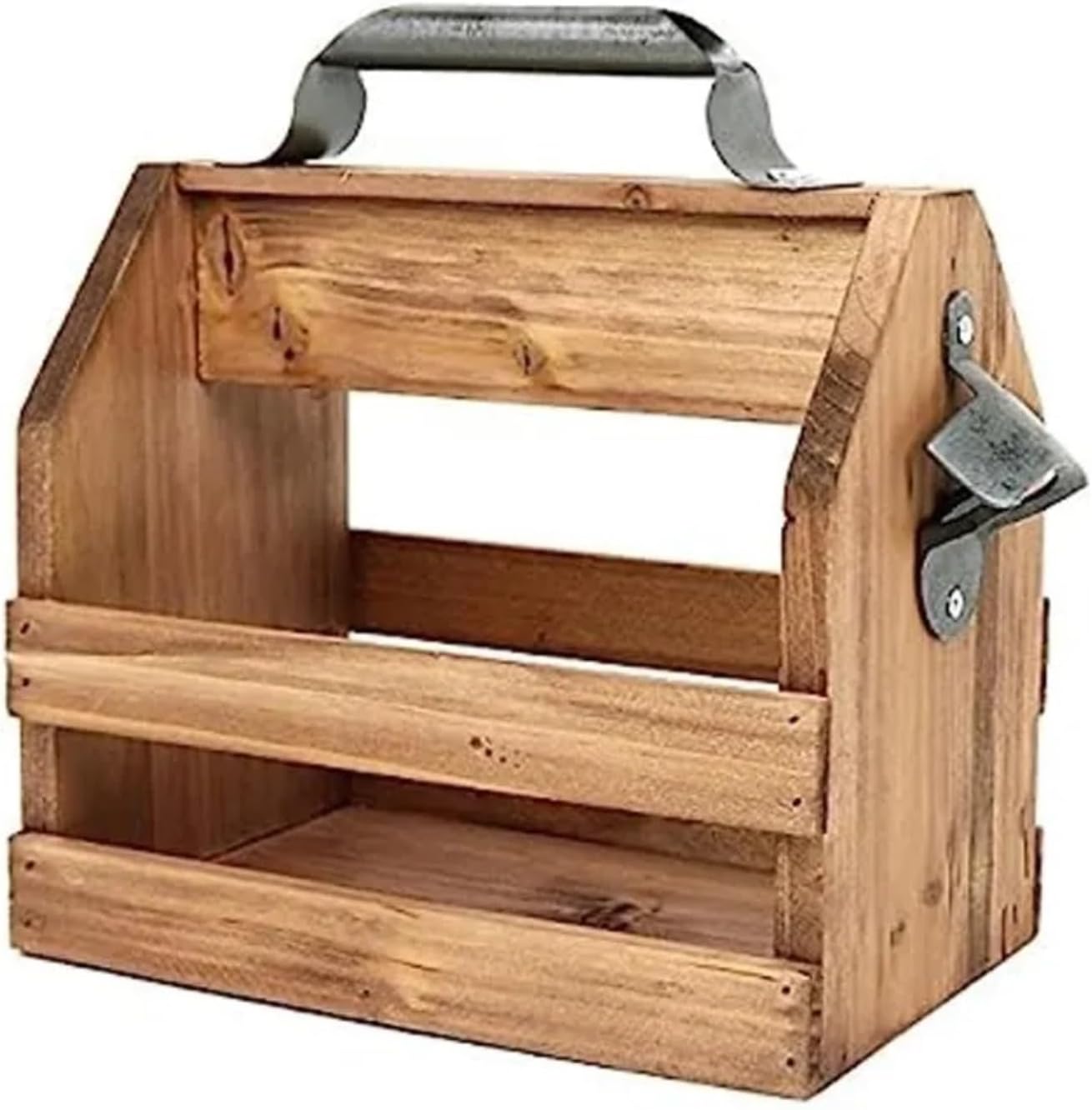 Rustic Wooden Bar Cabinets Bar Cabinet Caddy with Metal Bottle Opener, NEW