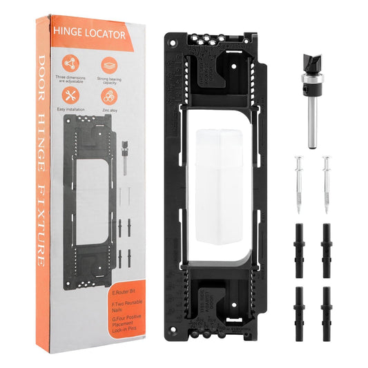 Adjustable Black Door Hinge Jig Mortiser Installation Tool for DIY Home NEW