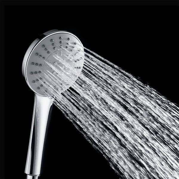 Decaura 5-Mode Spray High-Pressure Massage Round ABS Showerhead Chrome NEW