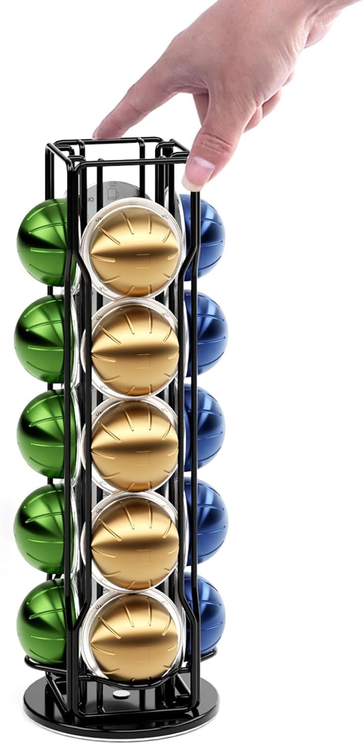 Single-Serve Coffee Pod Holder Organizer Stand for Nespresso Vertuo 32x12cm NEW