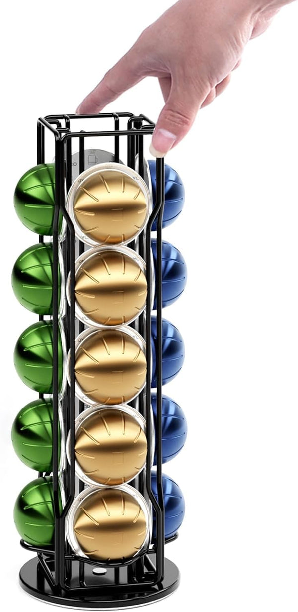 Single-Serve Coffee Pod Holder Organizer Stand for Nespresso Vertuo 32x12cm NEW