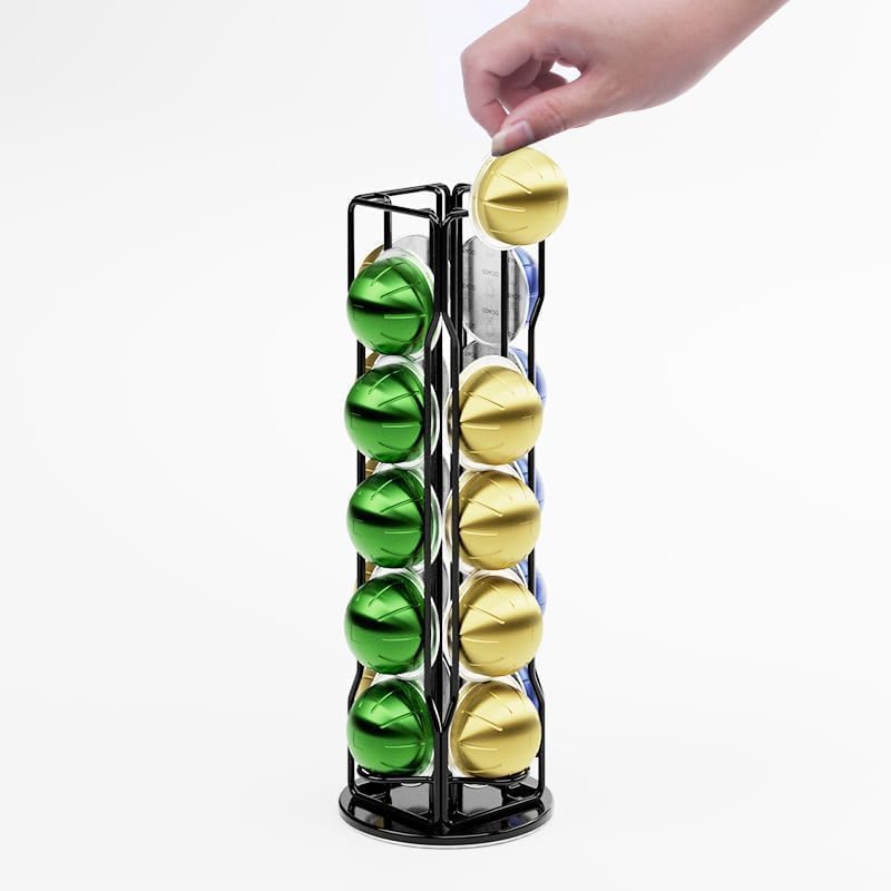 Single-Serve Coffee Pod Holder Organizer Stand for Nespresso Vertuo 32x12cm NEW