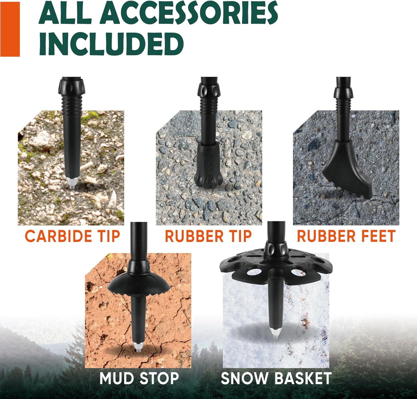 Trekology Collapsible Trekking Poles Lightweight Aluminum Cork Grip Size DEMO