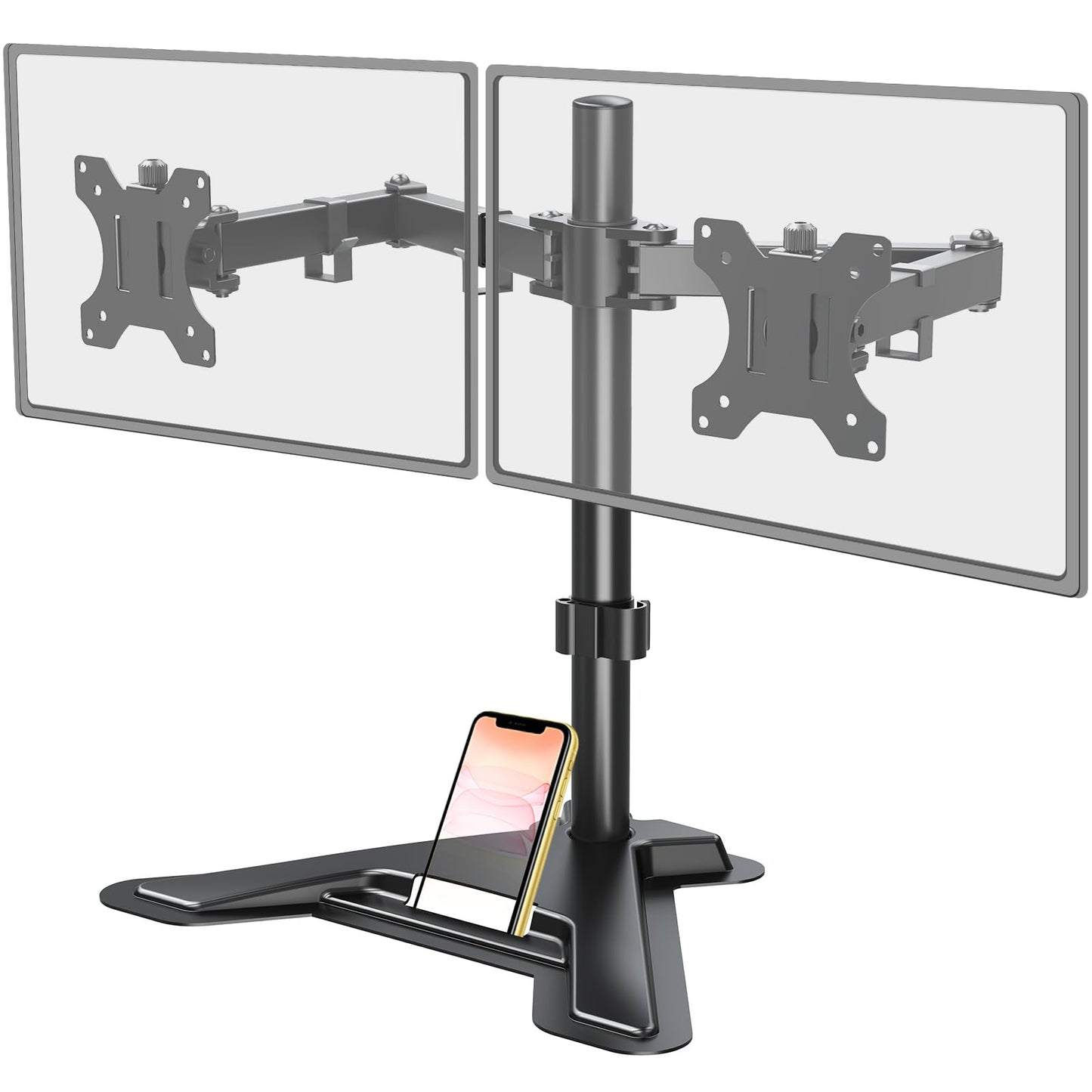 Mount Pro Dual Monitor Desk Stand Full Motion Adjustable Aluminum Alloy NEW