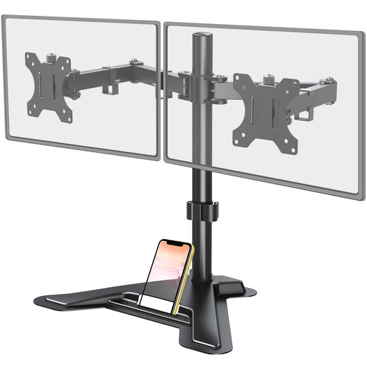 Mount Pro Dual Monitor Desk Stand Full Motion Adjustable Aluminum Alloy NEW