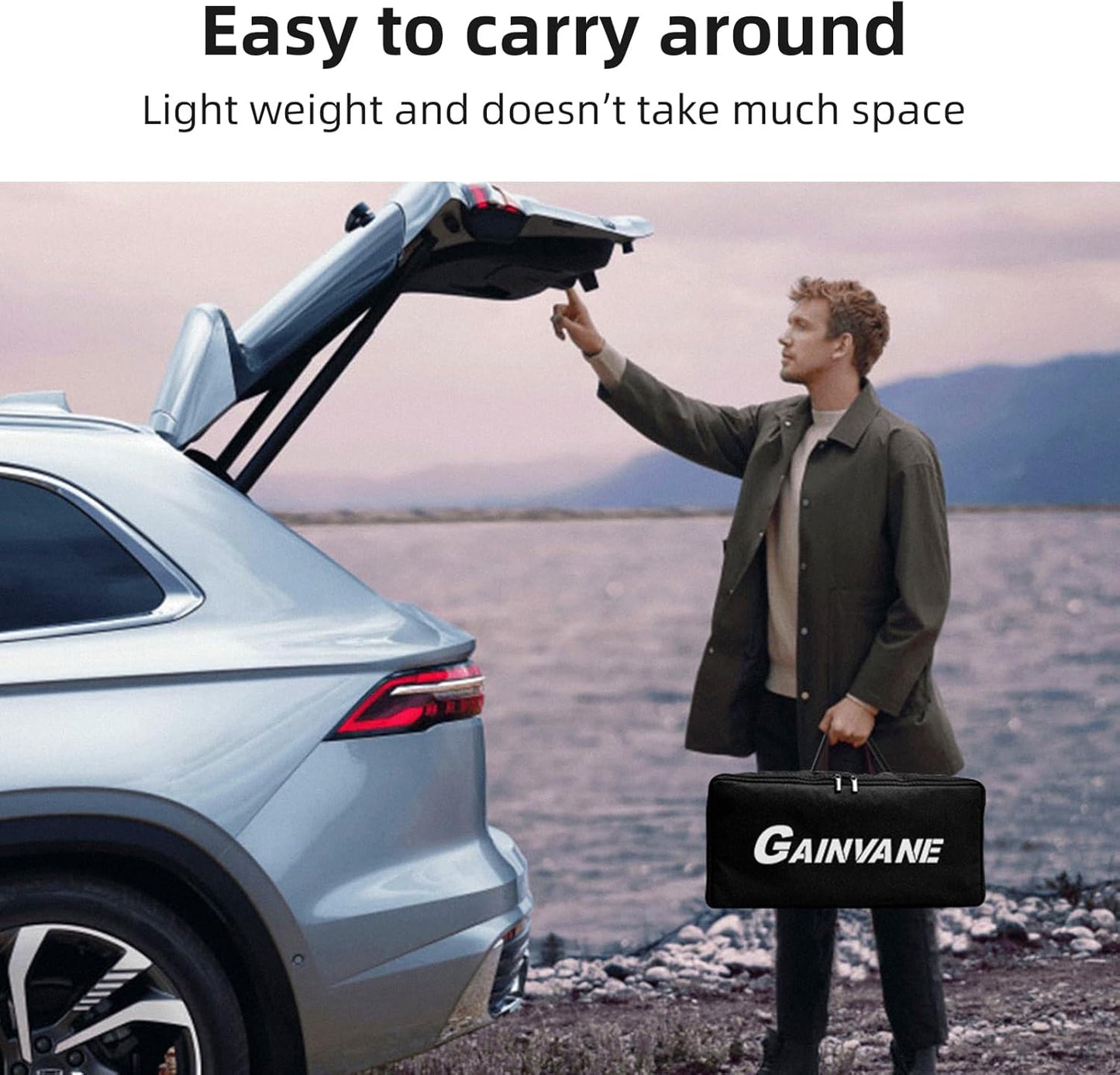 GAINVANE Portable Projection Screen for Indoor and Outdoor Home Theater Use DEMO