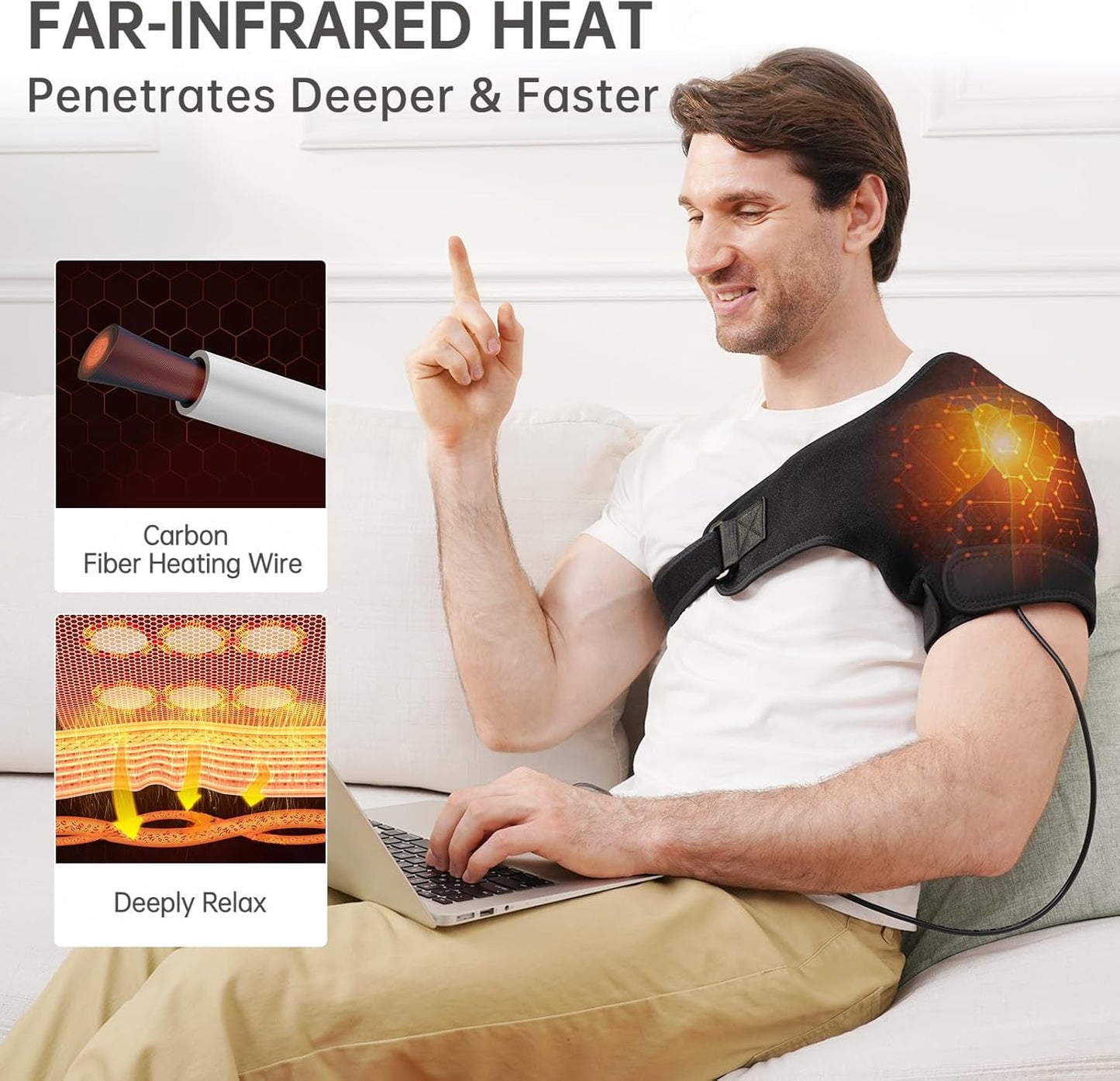 UTK Far Infrared Heating Pad with Natural Jade for Shoulder Pain Relief DEMO