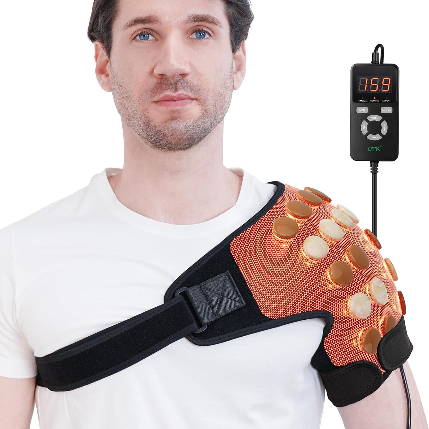 UTK Far Infrared Heating Pad with Natural Jade for Shoulder Pain Relief DEMO