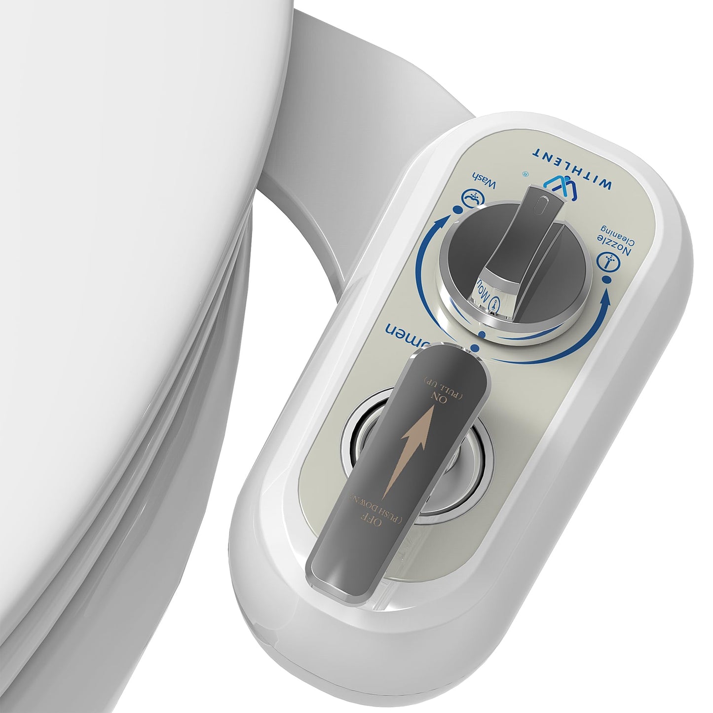 WITHLENT Self-Cleaning Bidet Toilet Seat with Control Panel, White, DEMO