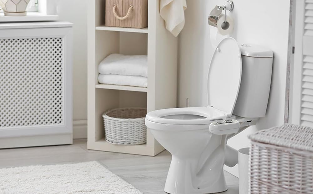 WITHLENT Self-Cleaning Bidet Toilet Seat with Control Panel, White, DEMO