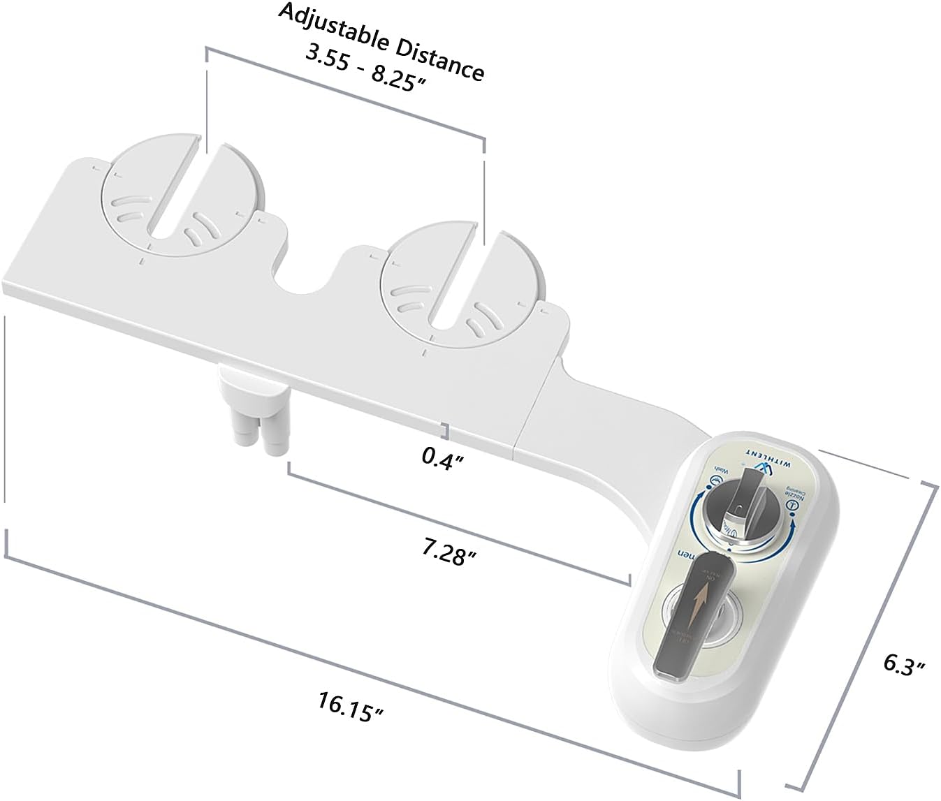 WITHLENT Self-Cleaning Bidet Toilet Seat with Control Panel, White, DEMO