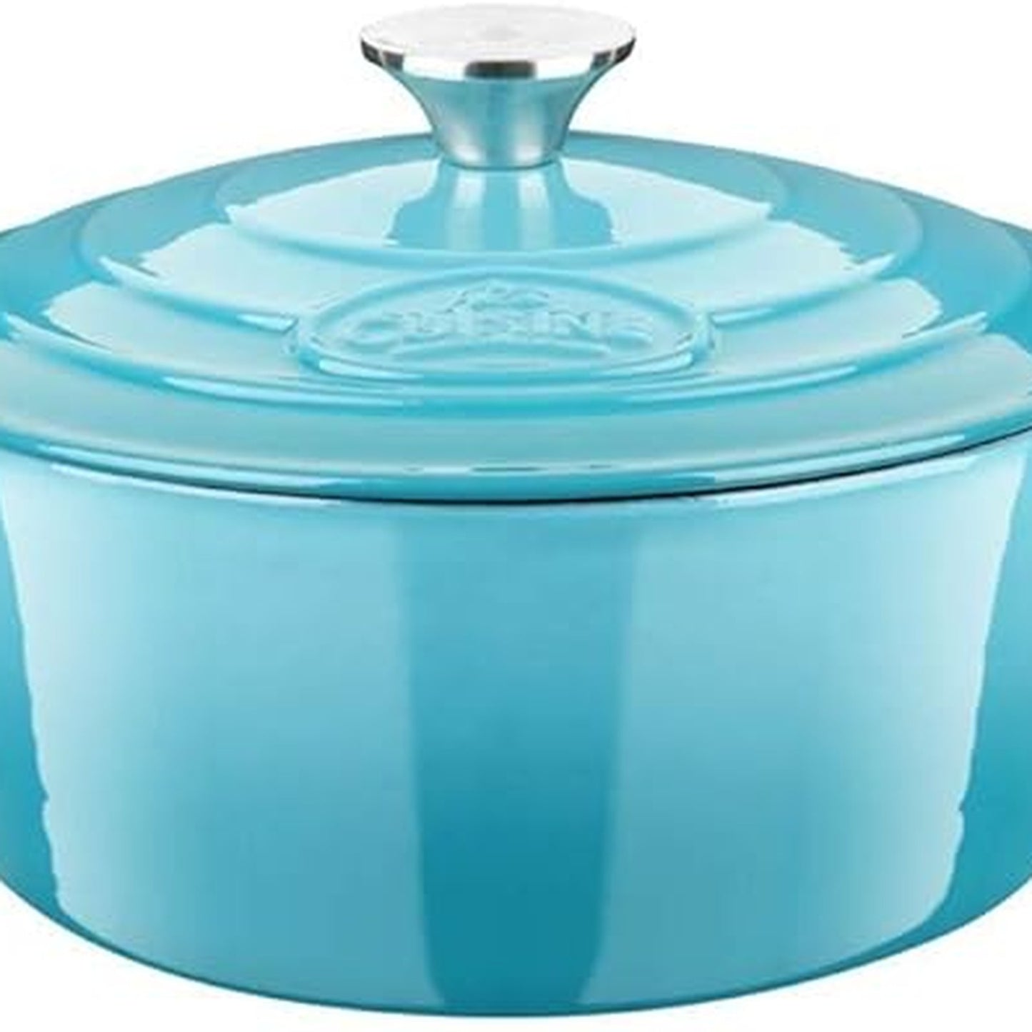 La Cuisine Enameled Cast Iron Dutch Oven Casserole Dish Pot with Lid, 2.1 NEW
