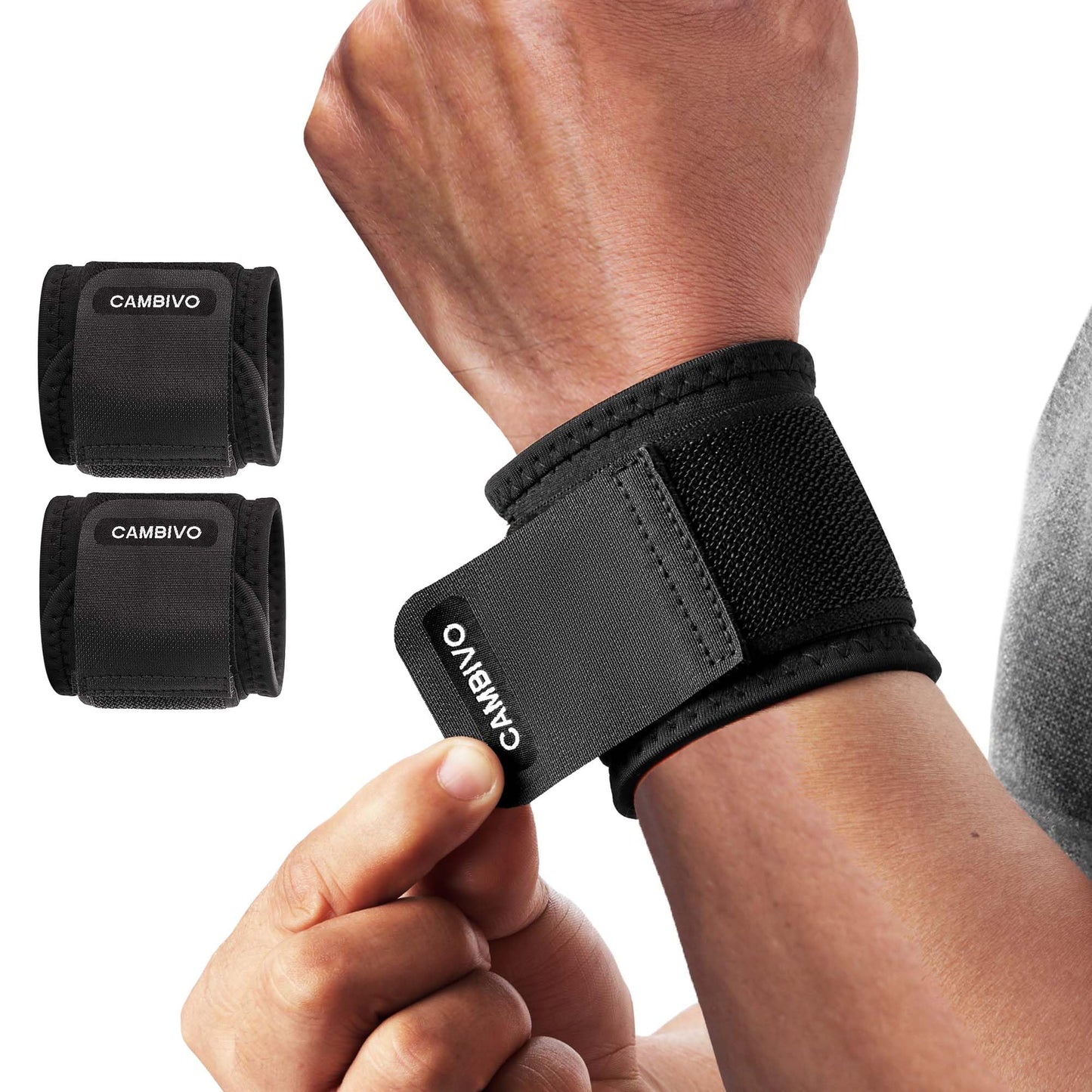 CAMBIVO Adjustable Compression Wrist Brace for Hand & Support, One Size NEW