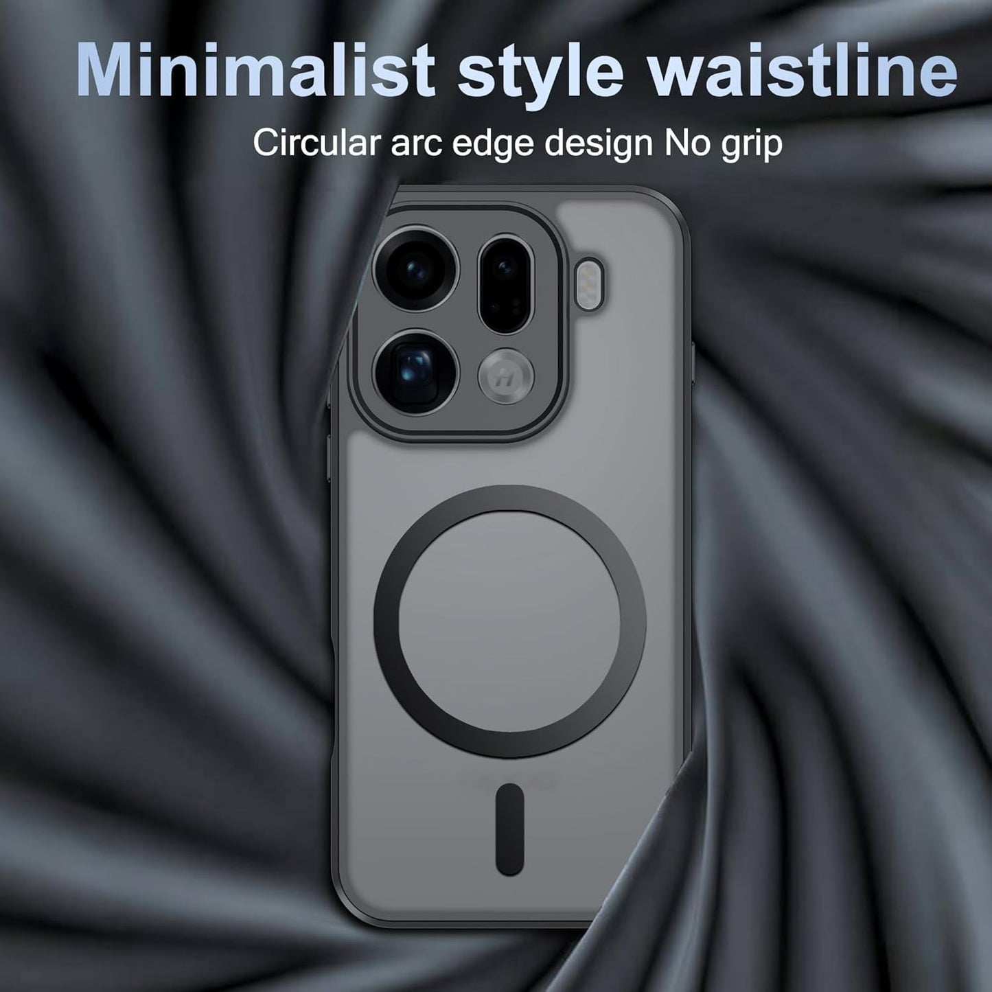 Guizzcg Matte Black Magnetic Phone Case for Oppo Find X9 Pro 2023 NEW