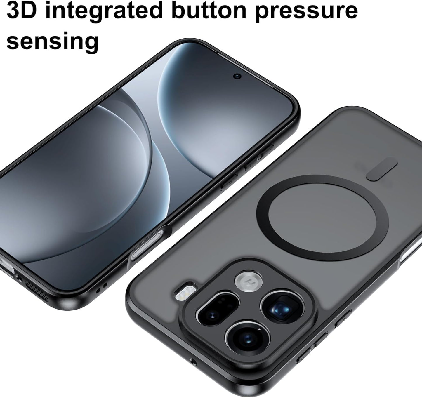 Guizzcg Matte Black Magnetic Phone Case for Oppo Find X9 Pro 2023 NEW