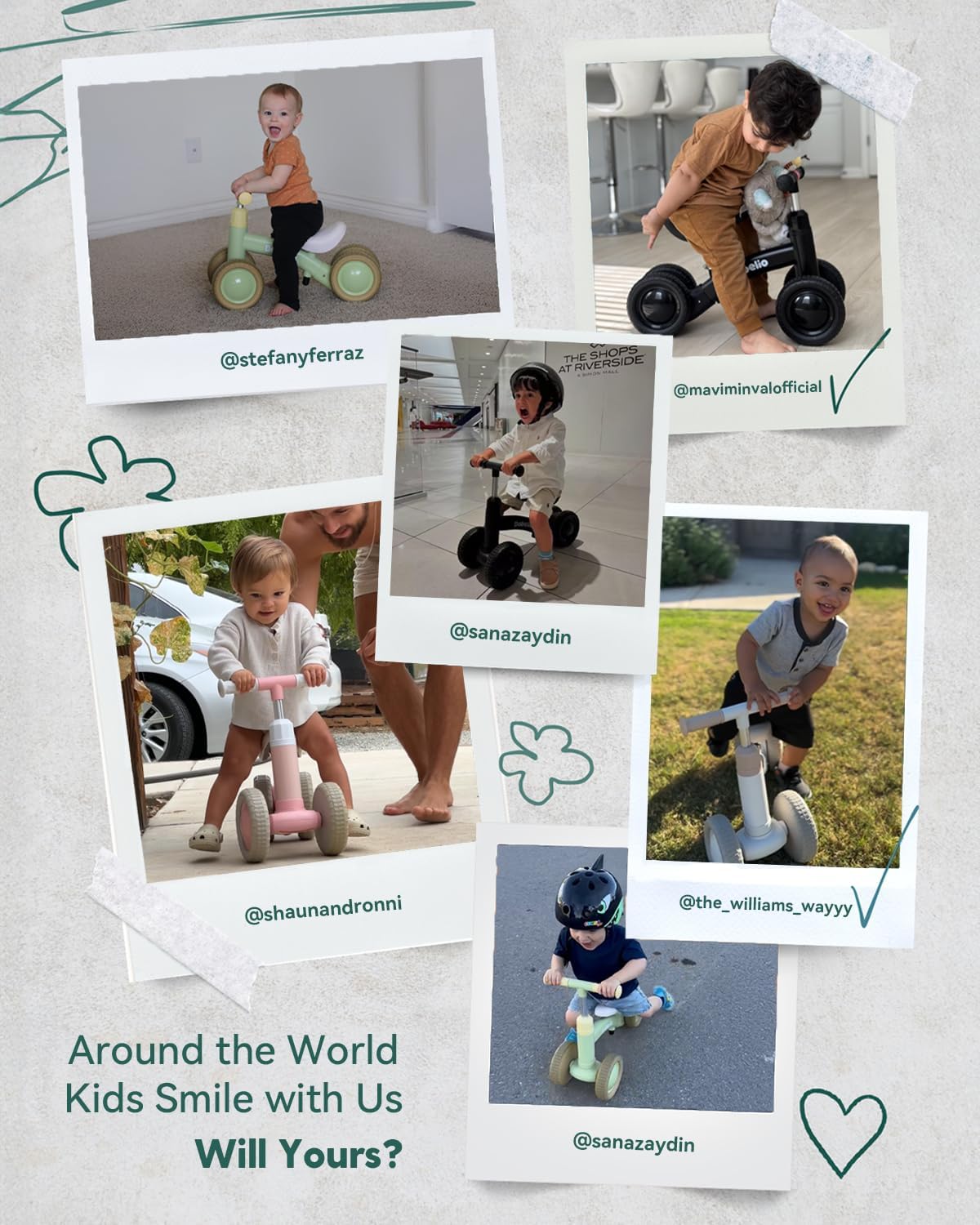 Babelio Black Medium Balance Bike for Toddlers 10-36 Months, Adjustable DEMO