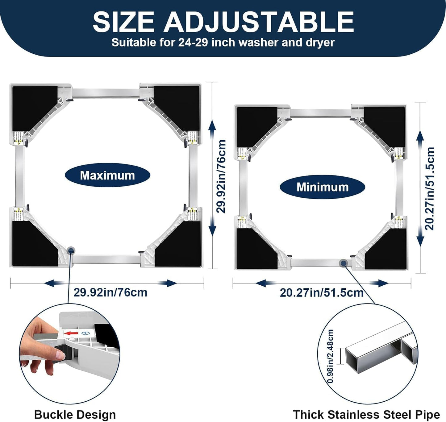 Universal Washer Laundry Dryer Stacking Kit for 24-29 Inch Appliances - NEW