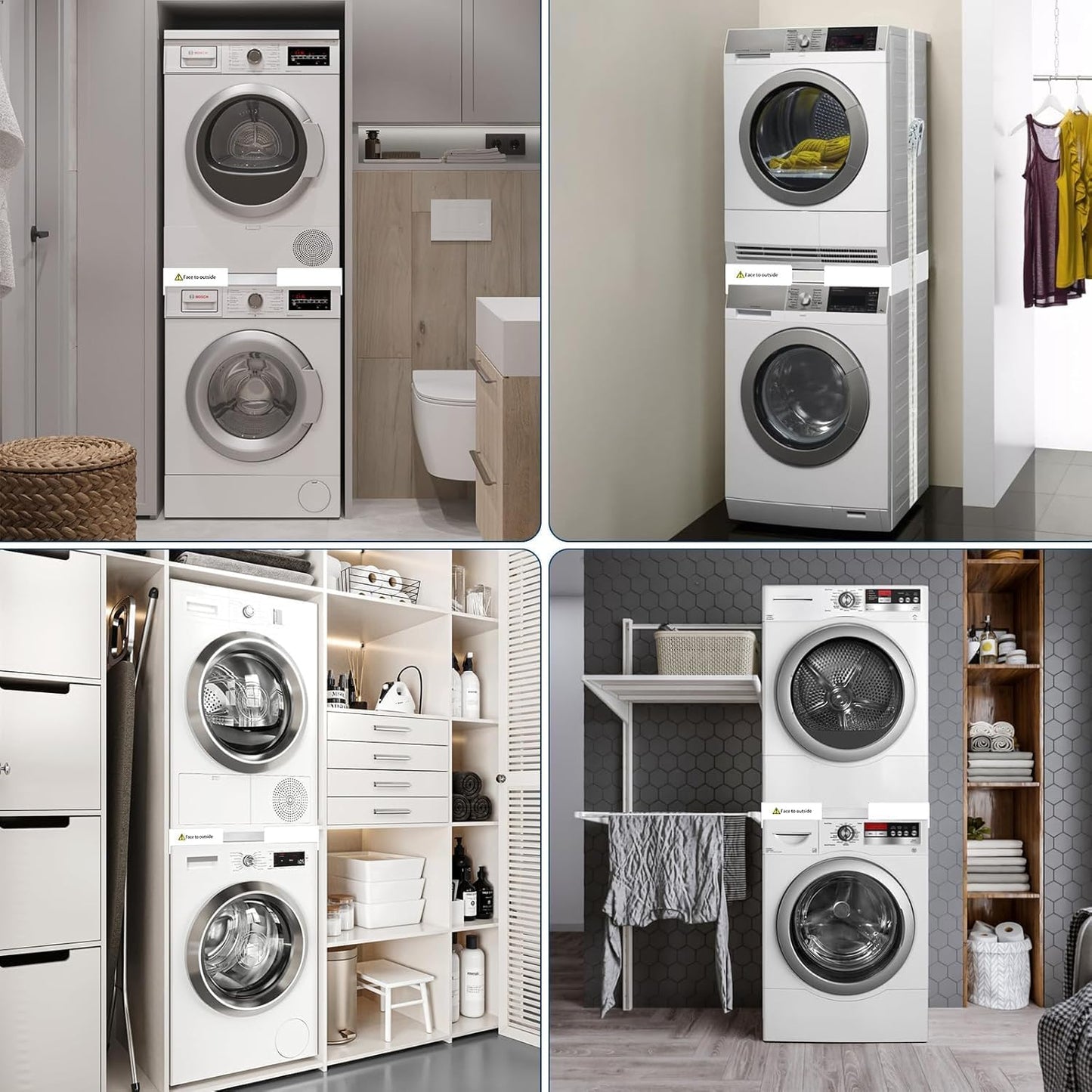 Universal Washer Laundry Dryer Stacking Kit for 24-29 Inch Appliances - NEW