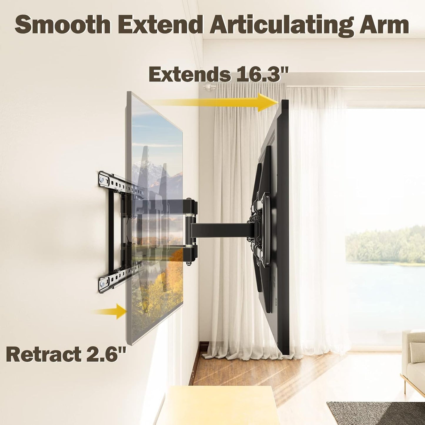 Mounting Dream Full Motion TV Wall Mount for 42-84 Inch TVs up to 100 lbs DEMO