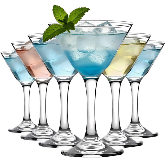 Dylvan Classic Clear Martini Glasses, 110ml Cocktail Drinking Glasses Size NEW