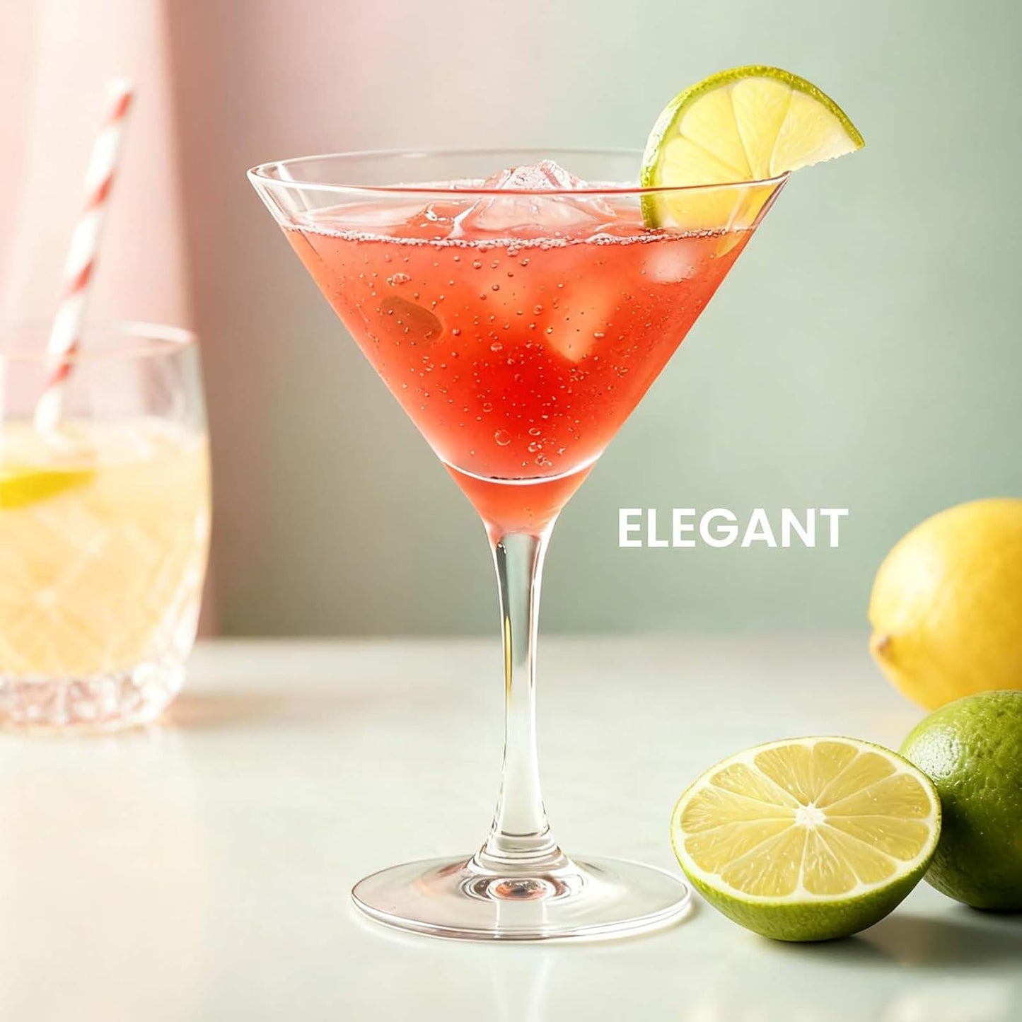 Dylvan Classic Clear Martini Glasses, 110ml Cocktail Drinking Glasses Size NEW