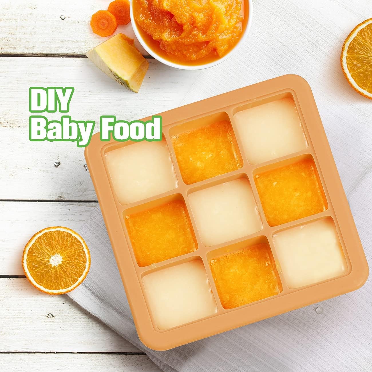 haakaa Baby Food and Breast Milk Freezer Tray with Lid 6 x 1.7 oz / 50ml DEMO
