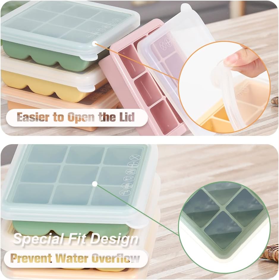haakaa Baby Food and Breast Milk Freezer Tray with Lid 6 x 1.7 oz / 50ml DEMO
