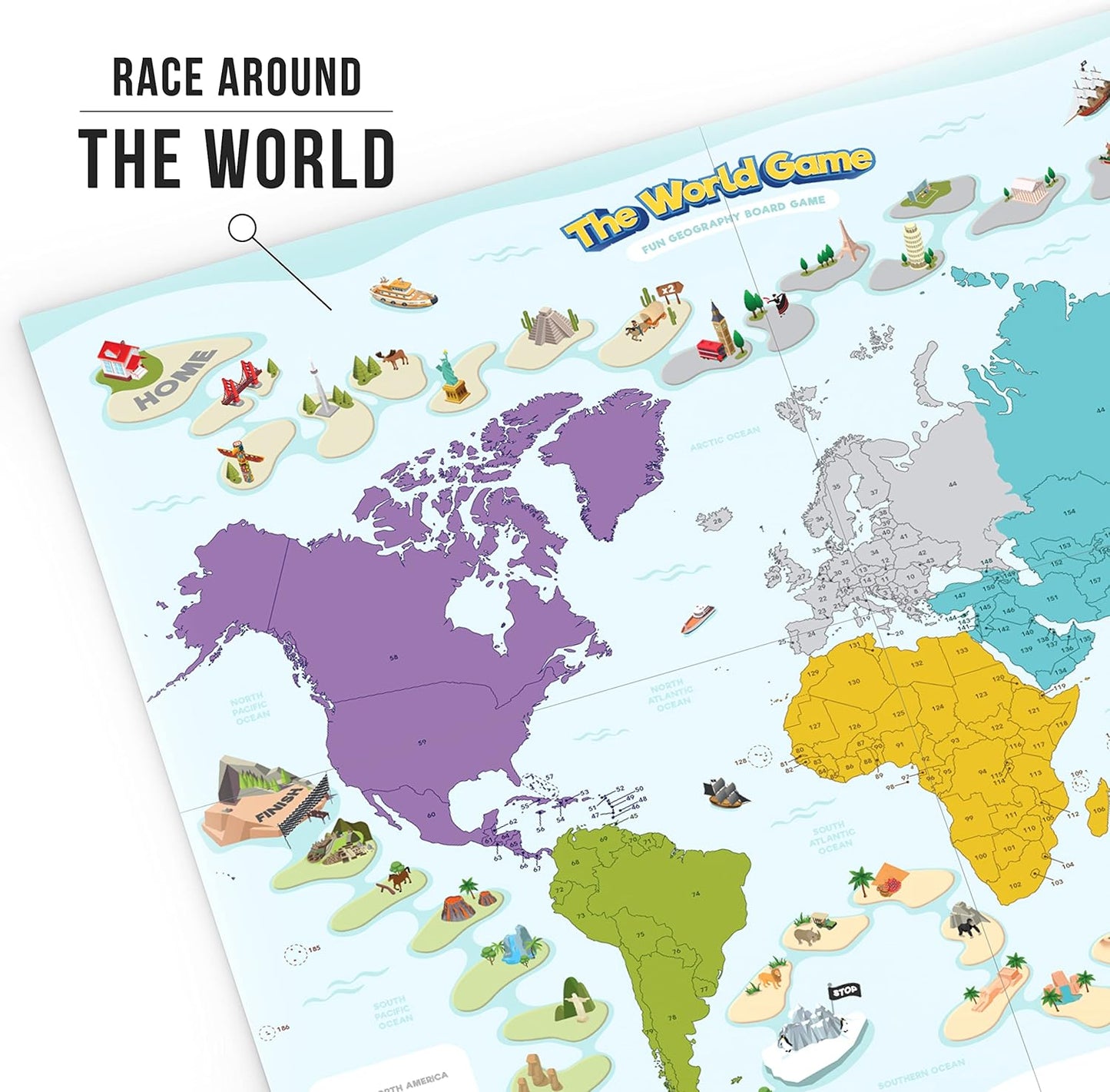 The World Game Multi-Colour Educational Board for Kids & Adults Size One NEW