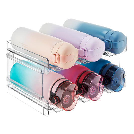 Lifewit 2 Tier-6 Bottle Stackable Water Holder Organizer, Clear Kitchen DEMO