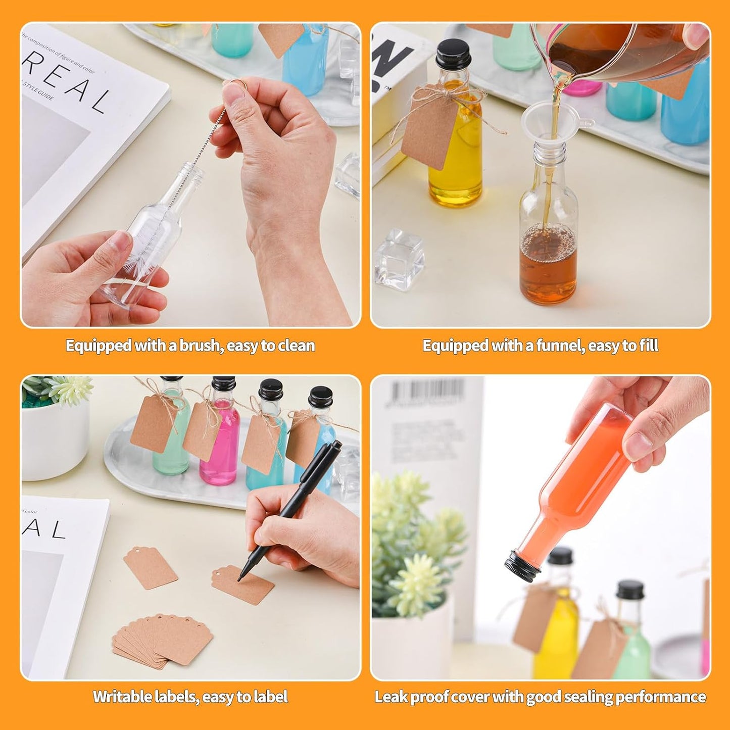 50ml Clear Plastic Food Storage Containers, Pack of 24 - Reusable BPA-Free NEW