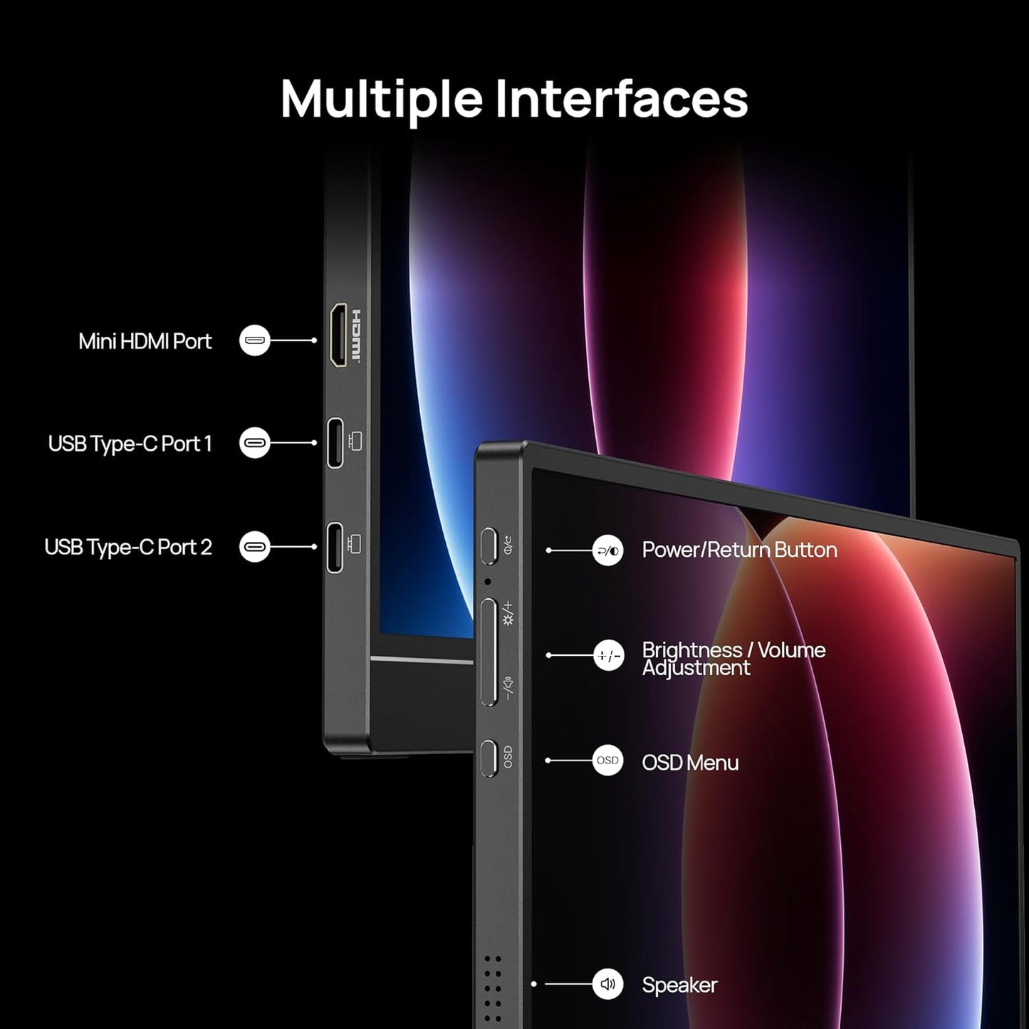 ARZOPA 16.1" Monitors 144Hz Portable Gaming Monitor, 1080P FHD, Kickstand, DEMO