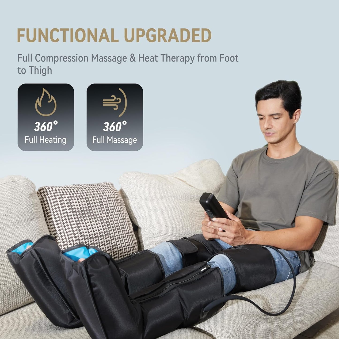 FIT KING Electric Leg and Foot Massager with Heat for Improved Circulation DEMO