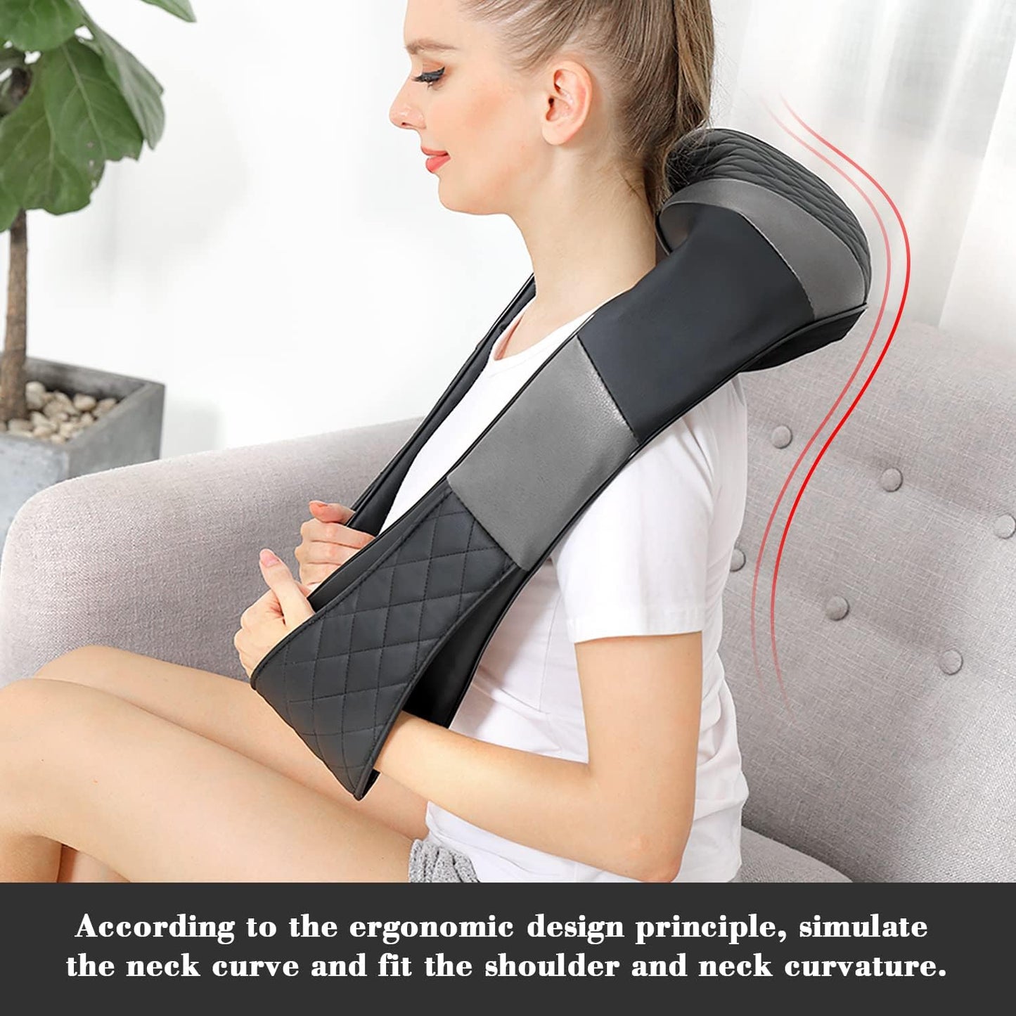 WOQQW Shiatsu Neck Shoulder Back Massager with Heat - Electric Massage DEMO