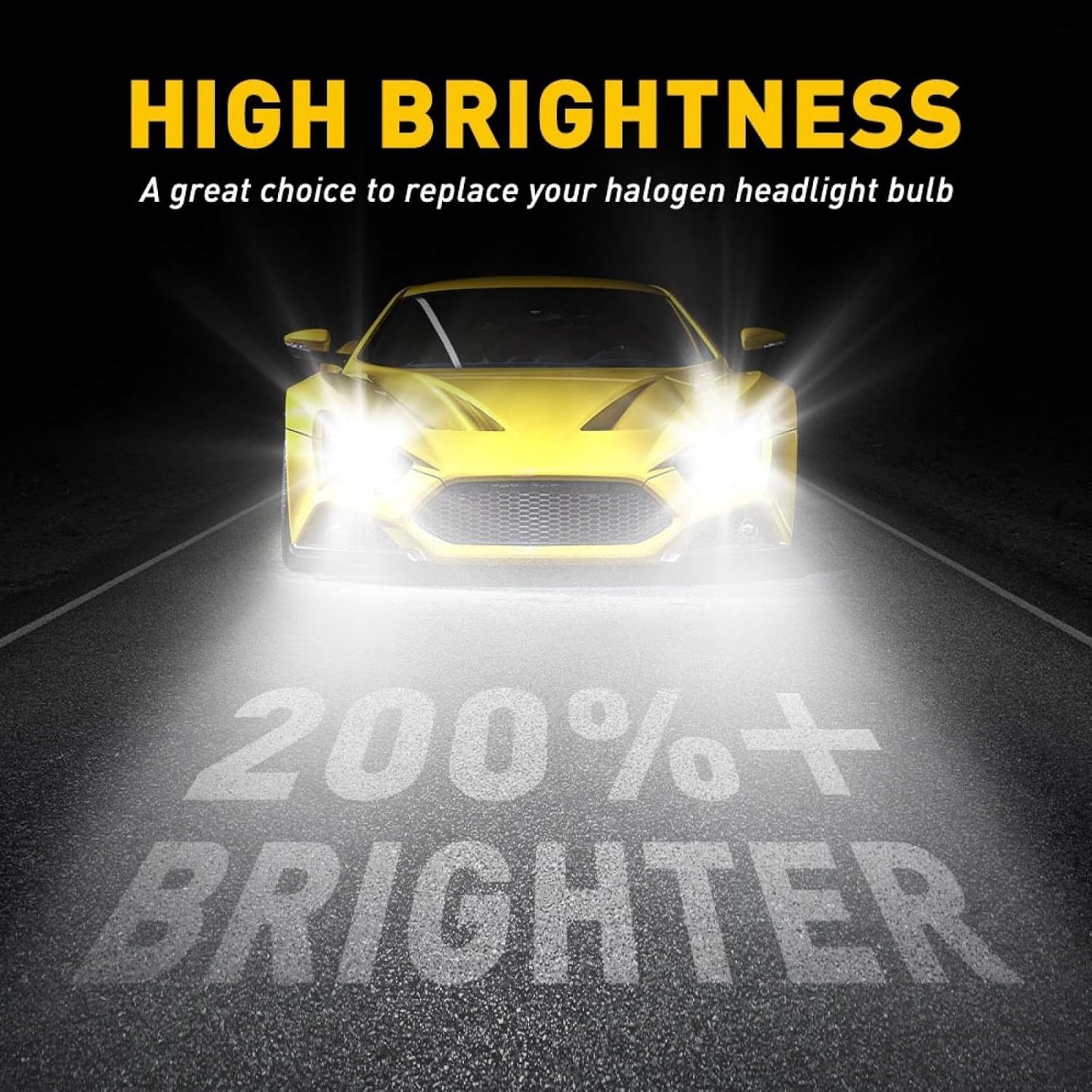 AUXITO H11/H8/H9 Headlights LED Headlight Bulbs - Car Lighting Upgrade Kit, NEW
