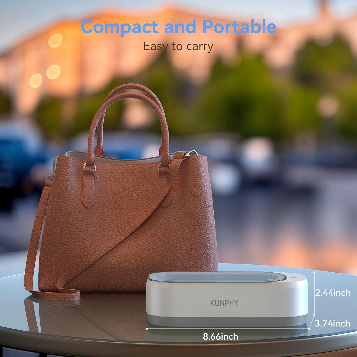 Kunphy Ultrasonic Jewelry Cleaner Machine 350ml 46KHz Professional Cleaning NEW