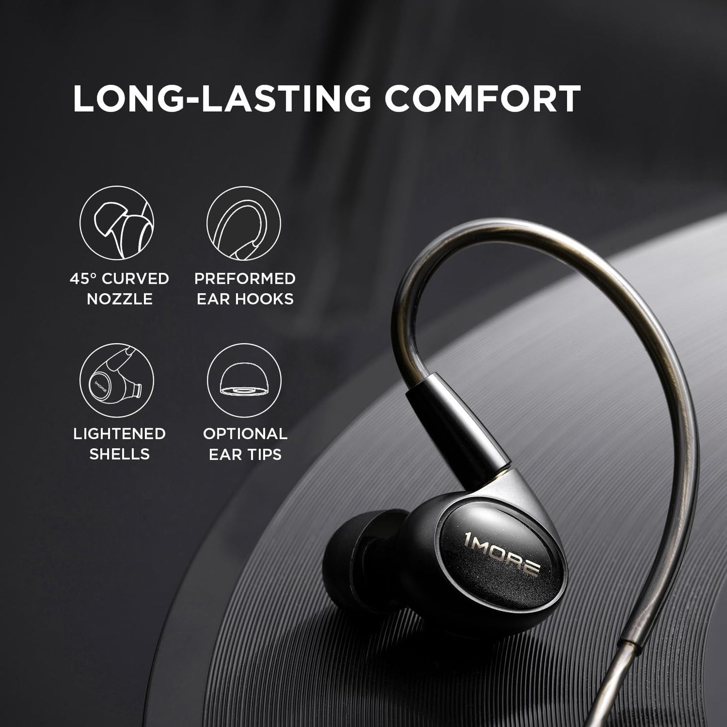 1MORE Penta Driver Wired Hi-Res In-Ear Headphones, Black Premium Audio NEW