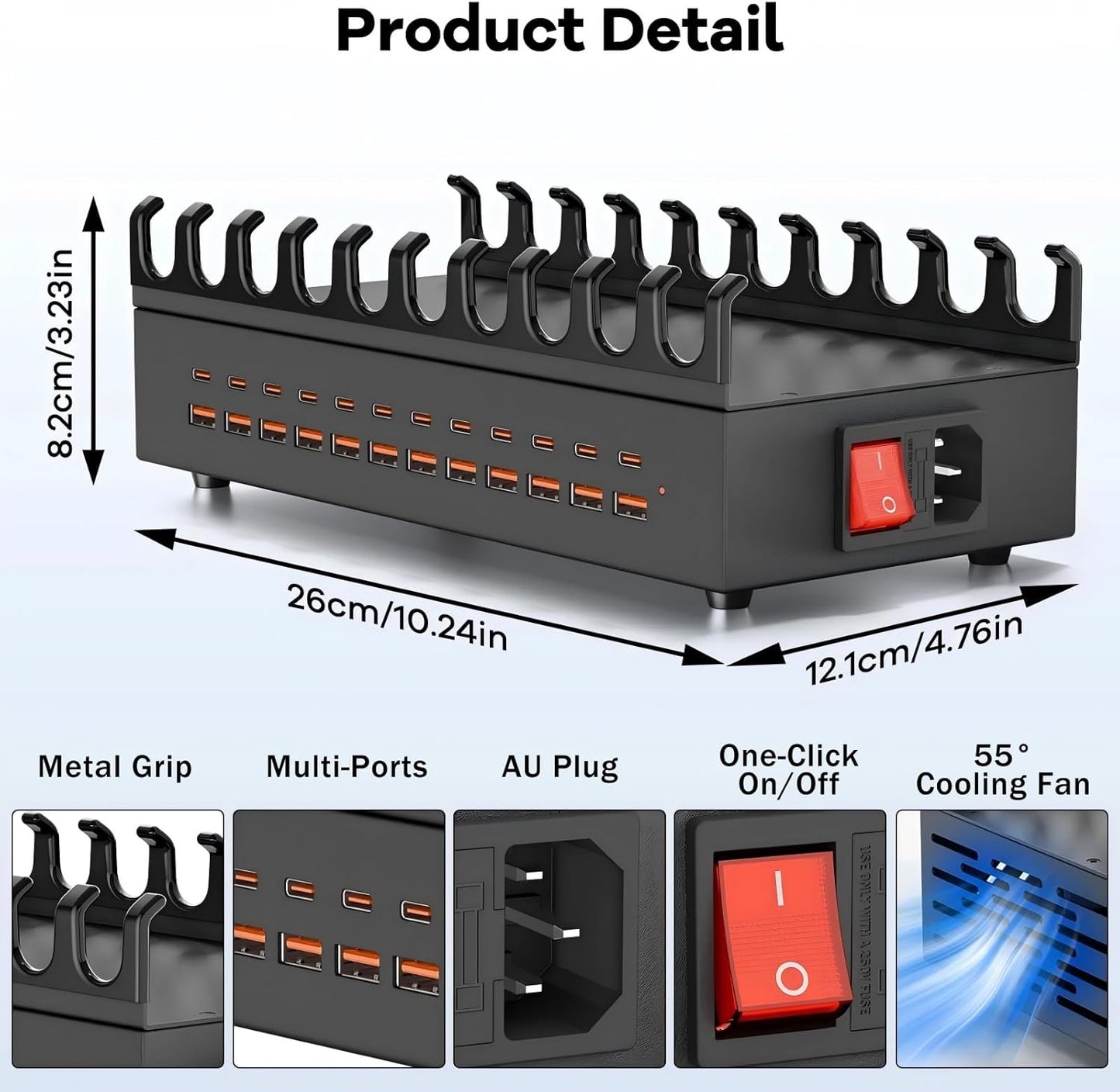 General 300W Mains Chargers 24-Port USB-C Charging Station for Laptops, DEMO