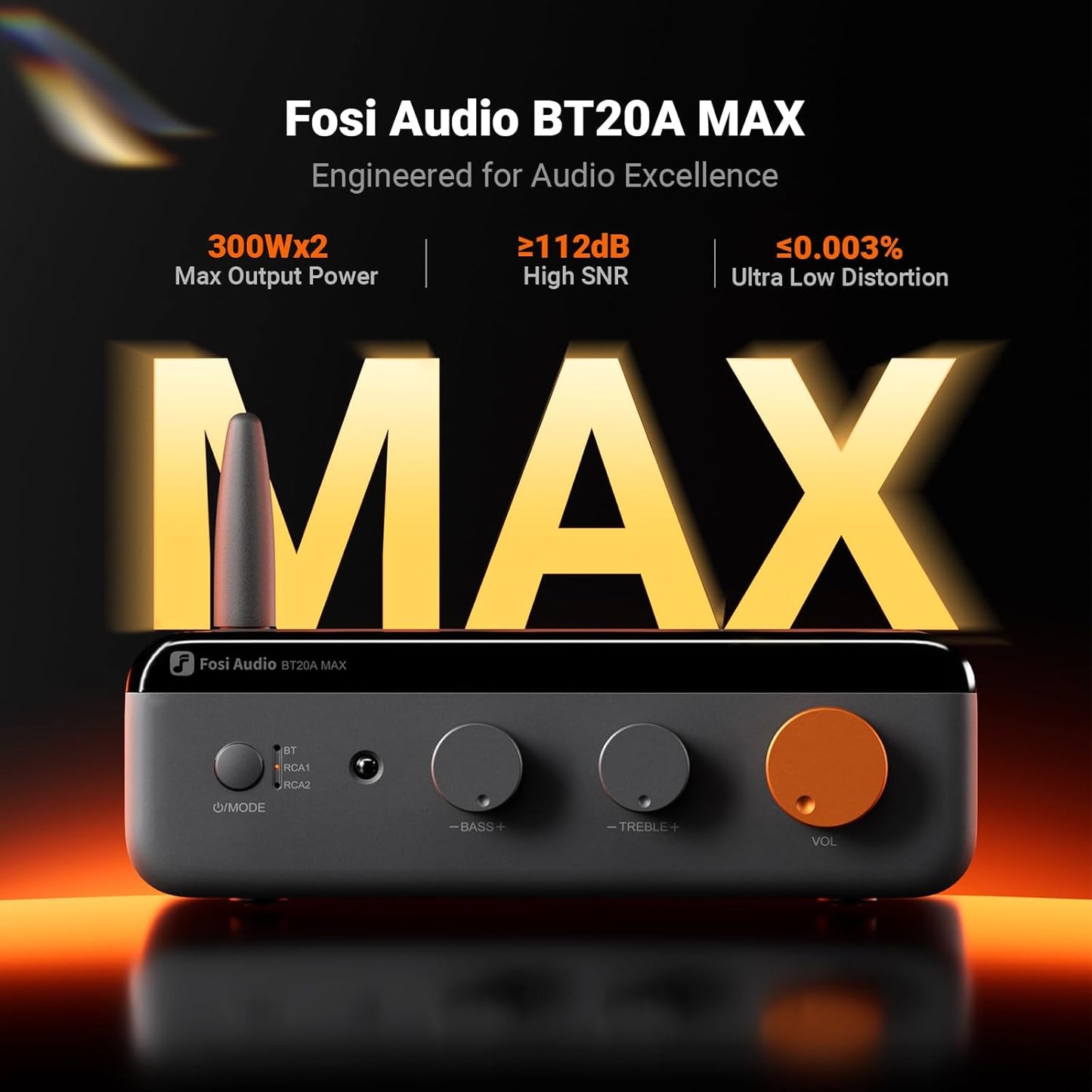 Fosi Audio Bluetooth 6.0 Stereo Amplifier HiFi Power Amp for Home System DEMO