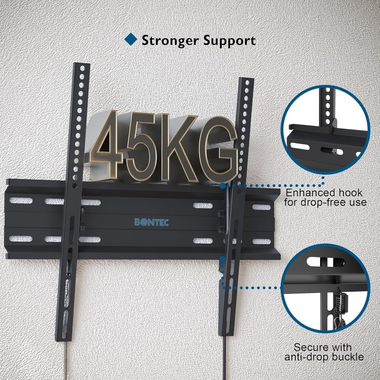 BONTEC Ultra Slim TV Wall Mount Bracket for 23-60 Inch LCD LED TVs Low NEW