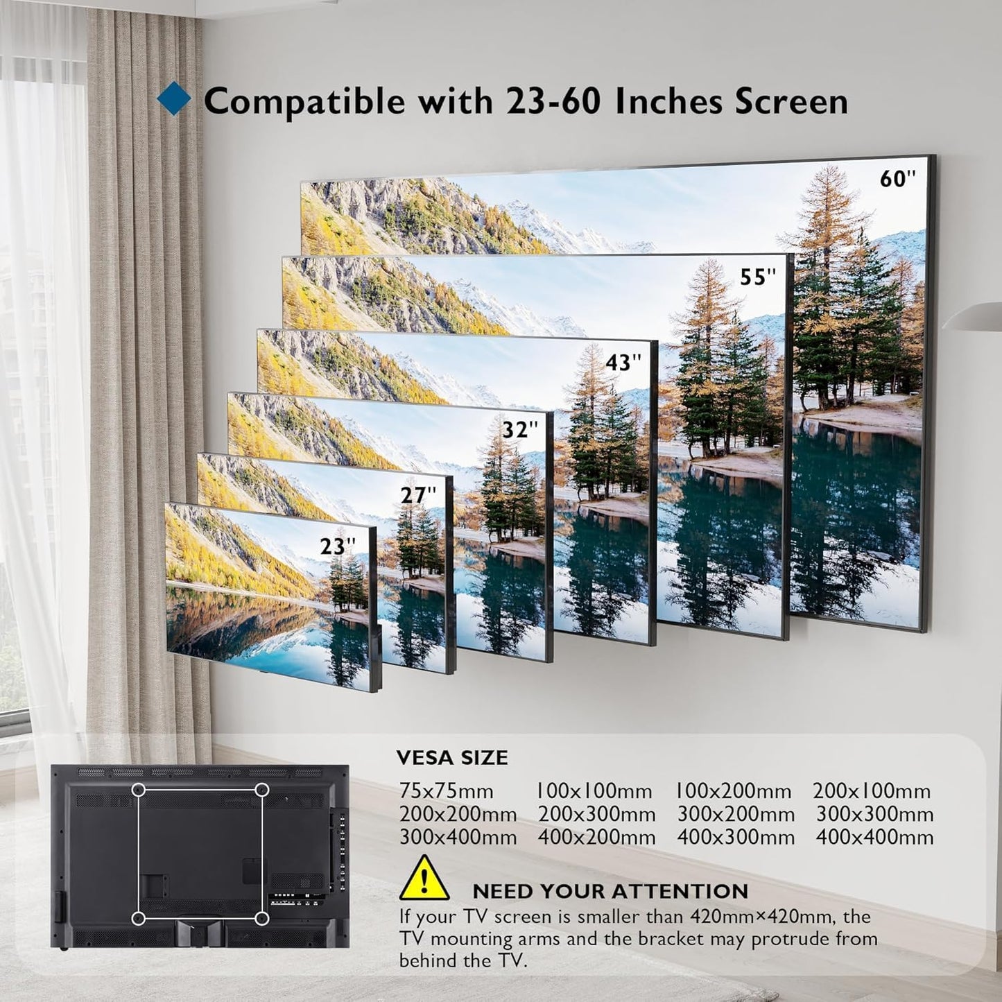 BONTEC Ultra Slim TV Wall Mount Bracket for 23-60 Inch LCD LED TVs Low NEW