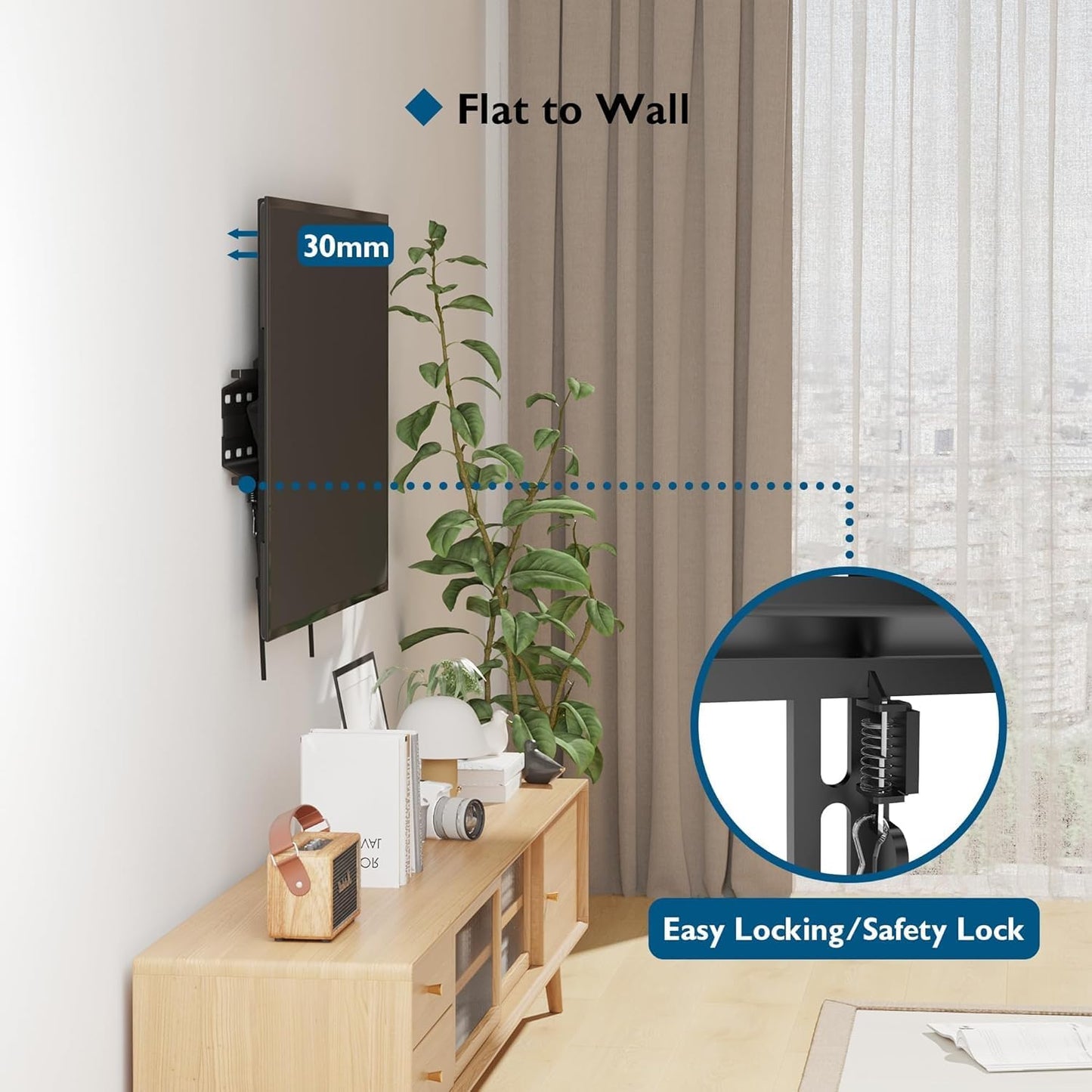 BONTEC Ultra Slim TV Wall Mount Bracket for 23-60 Inch LCD LED TVs Low NEW