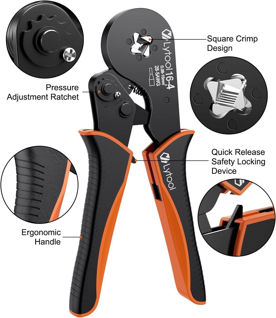 Lytool Ferrule Hand Tools Crimping Tool Kit 0.08-16mm² (28-5AWG) Wire NEW