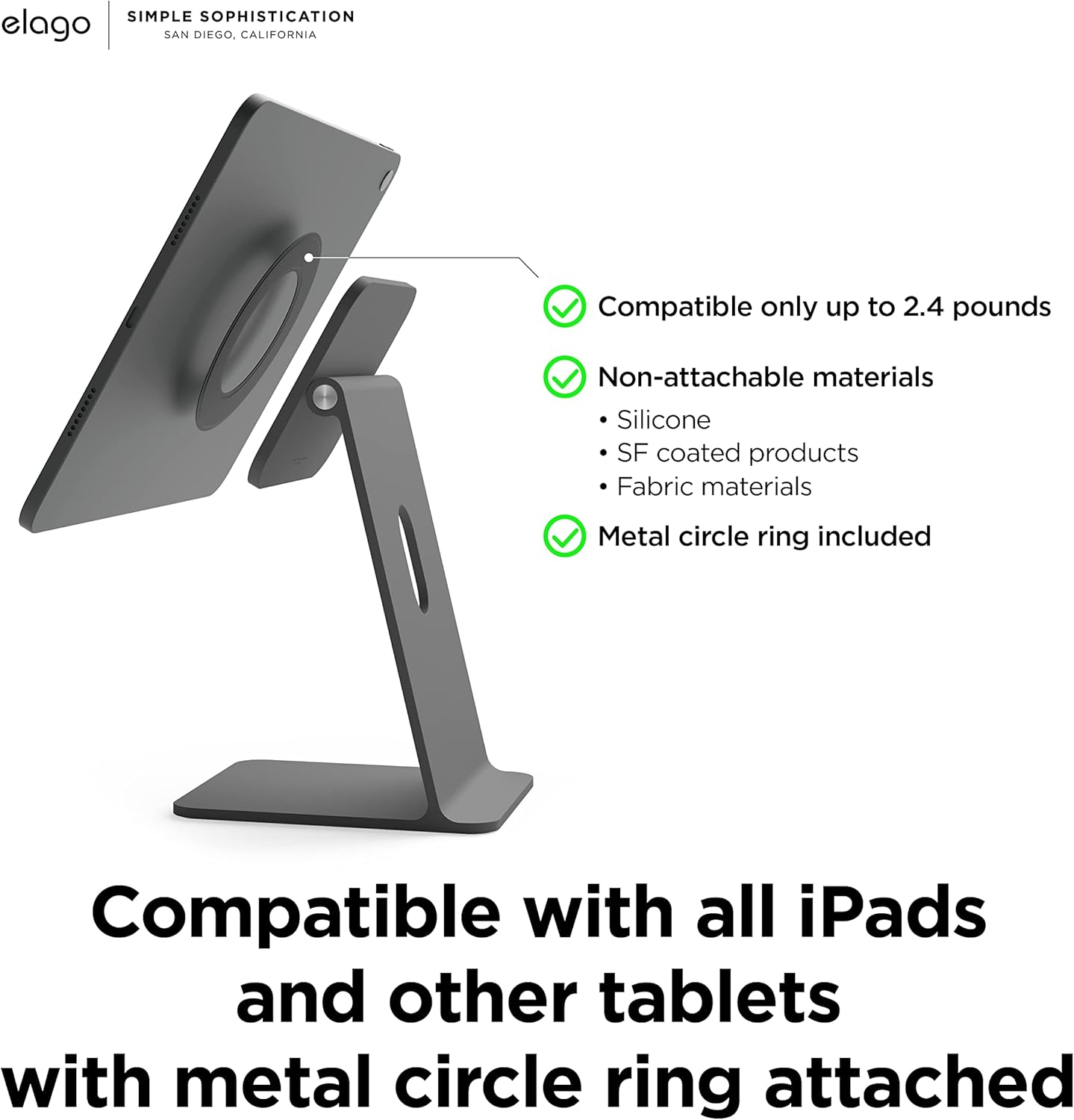 elago Premium Stands Magnetic Stand for iPad Pro 12.9" and 11" Tablets DEMO