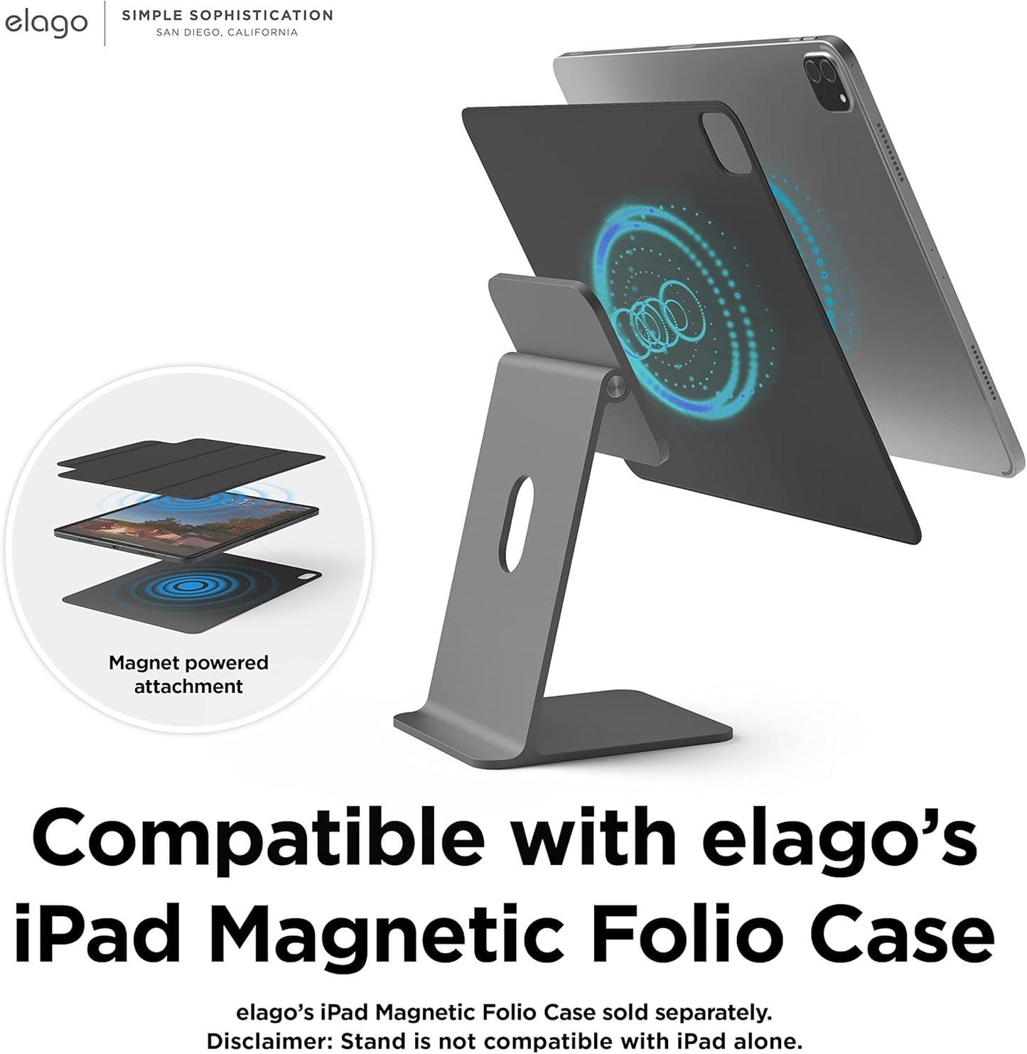elago Premium Stands Magnetic Stand for iPad Pro 12.9" and 11" Tablets DEMO